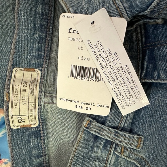 Free people med wash skinny jeans size 25 NEW - Picture 3 of 5